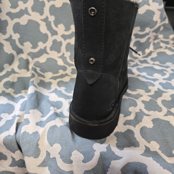 UGG Australia Black Quincy Winter boots women's 6.5 #1012359 wool lined - Picture 5 of 10